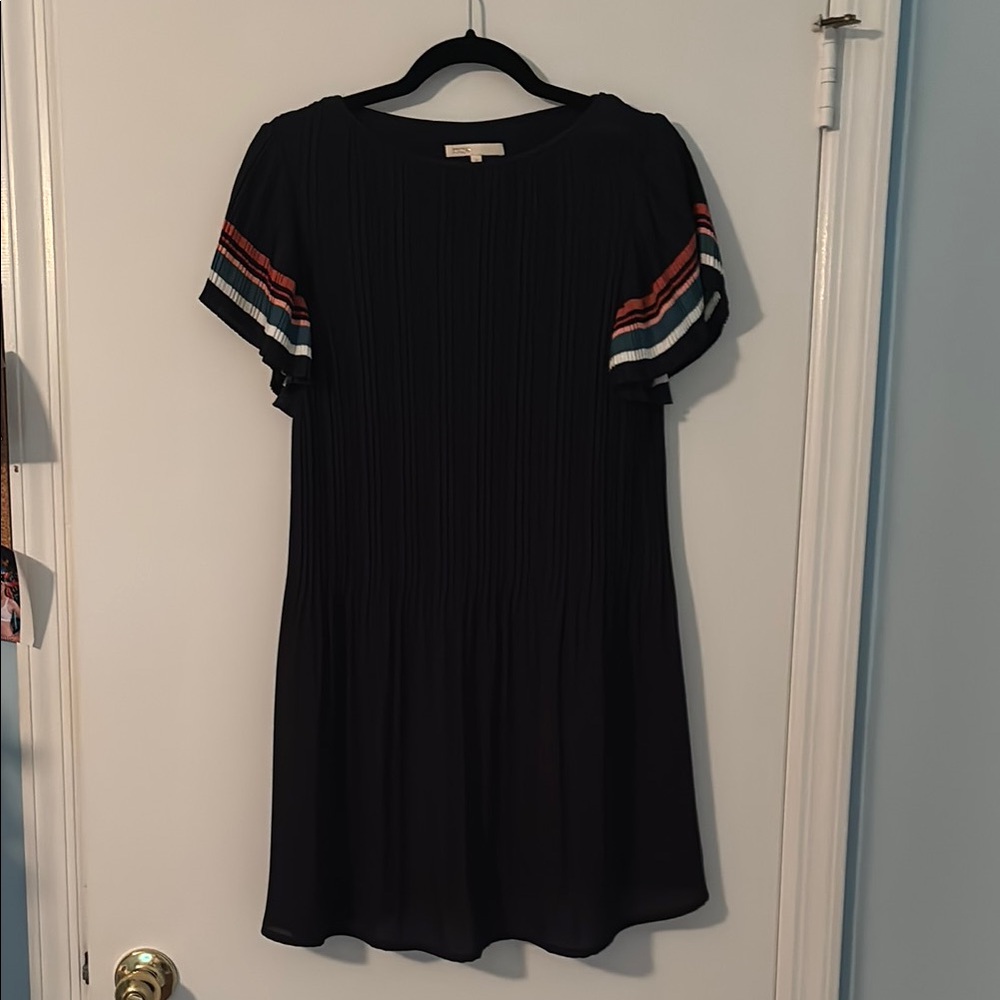 Maje Elegant Black Pleated Dress